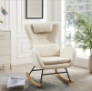 Rocking Chair Nursery, Modern Rocking Chair with High Backrest