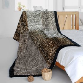 Onitiva - [Sex And The City] Animal Style Patchwork Throw Blanket (61 by 86.6 inches) - ONITIVA-BLK-077