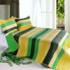 [Green World] 3PC Vermicelli-Quilted Striped Quilt Set (Full/Queen Size) - ONITIVA-QTS01018-23