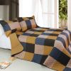 [Antique Chic] 3PC Vermicelli-Quilted Patchwork Quilt Set (Full/Queen Size) - ONITIVA-QTS01013-23