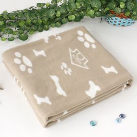 Blancho [Puppy Paws & Bones & Kennels] Soft Coral Fleece Throw Blanket (59 by 74.8 inches) - WNZJ-BLK004