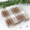 Blancho [Scotch Plaids - Brown/White] Soft Coral Fleece Throw Blanket (59 by 74.8 inches) - WNZJ-BLK001