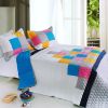 [Pure Heaven] 3PC Vermicelli-Quilted Patchwork Quilt Set (Full/Queen Size) - ONITIVA-QTS01009-23