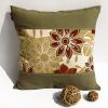 Onitiva - [Floral Dance] Linen Stylish Patch Work Pillow Cushion Floor Cushion (19.7 by 19.7 inches) - ONITIVA-DP008