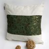 Onitiva - [Exquisite Emerald] Linen Patch Work Pillow Cushion Floor Cushion (19.7 by 19.7 inches) - ONITIVA-DP018