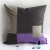 Onitiva [Passion] Knitted Fabric Patch Work Pillow Cushion Floor Cushion (19.7 by 19.7 inches) - ONITIVA-DP058