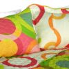 [Colorful Doughnut] Cotton 2PC Floral Vermicelli-Quilted Patchwork Quilt Set (Twin Size) - ONITIVA-QTS01036-1