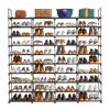 10 Tiers Shoe Rack Storage Organizer Shoe Shelf Organizer for Entryway Holds 80 Pairs Shoe; Stackable Shoe Cabinet Shoe Rack - as picture