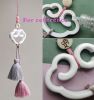 Chinese Style Clouds With Grey Pink Tassels Ornaments For Wishful Blessing