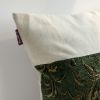 Onitiva - [Exquisite Emerald] Linen Patch Work Pillow Cushion Floor Cushion (19.7 by 19.7 inches) - ONITIVA-DP018