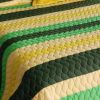 [Green World] 3PC Vermicelli-Quilted Striped Quilt Set (Full/Queen Size) - ONITIVA-QTS01018-23