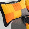 [Mild Winter] 3PC Vermicelli-Quilted Patchwork Quilt Set (Full/Queen Size) - ONITIVA-QTS01008-23