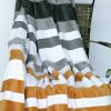 Onitiva - [Stripes - City Elf] Soft Coral Fleece Patchwork Throw Blanket (59 by 78.7 inches) - ONITIVA-BLK-020