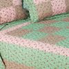 [Bliss] Cotton 3PC Vermicelli-Quilted Patchwork Quilt Set (Full/Queen Size) - ONITIVA-QTS01014-23