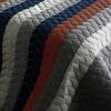 [Morning Stripe] 3PC Vermicelli-Quilted Striped Quilt Set (Full/Queen Size) - ONITIVA-QTS01006-23