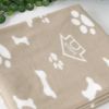 Blancho [Puppy Paws & Bones & Kennels] Soft Coral Fleece Throw Blanket (59 by 74.8 inches) - WNZJ-BLK004