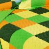 [Energetic] 3PC Vermicelli-Quilted Patchwork Quilt Set (Full/Queen Size) - ONITIVA-QTS01012-23