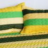 [Green World] 3PC Vermicelli-Quilted Striped Quilt Set (Full/Queen Size) - ONITIVA-QTS01018-23